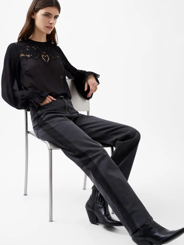 French Connection Toms Denim Mix Wash Jean Vintage BlackJust Black Woman Trousers