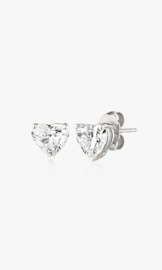 Generation Love Clothing Le Premier Amour Heart Cut Single Stud 79 Carat White Gold Women Fine Jewelry