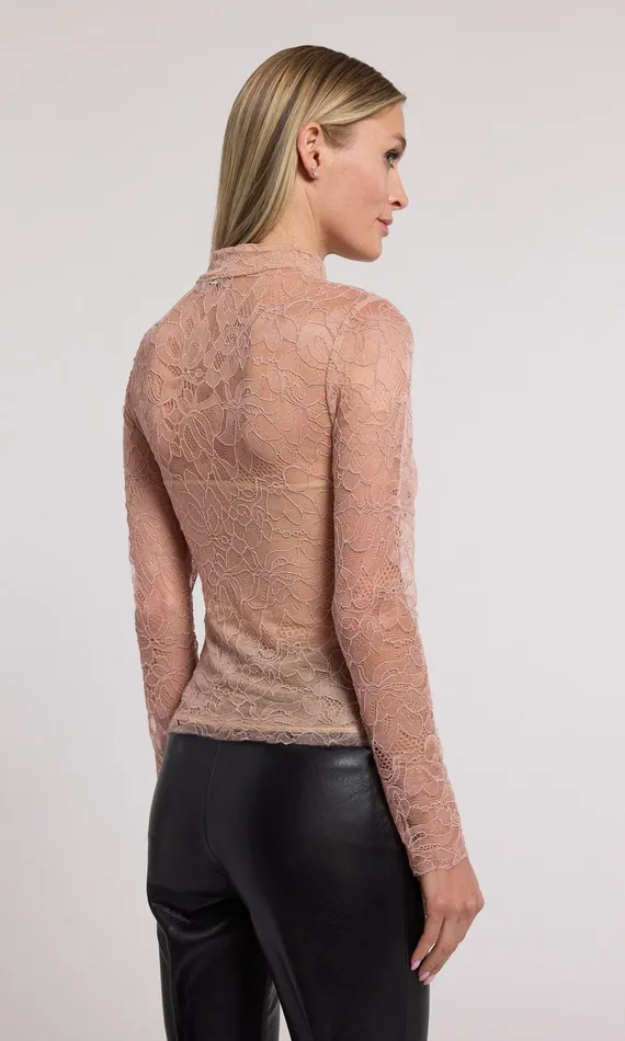 Generation Love Clothing Marielle Lace Top Blush Women Tops