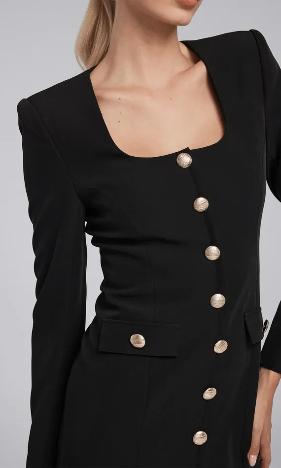 Generation Love Clothing Mellie Crepe Dress Black Women Dresses