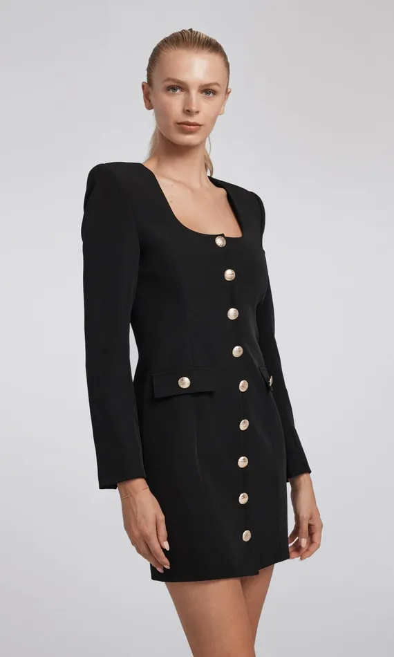 Generation Love Clothing Mellie Crepe Dress Black Women Dresses