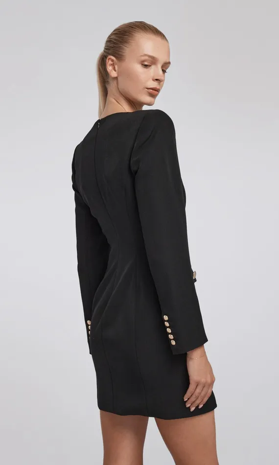 Generation Love Clothing Mellie Crepe Dress Black Women Dresses