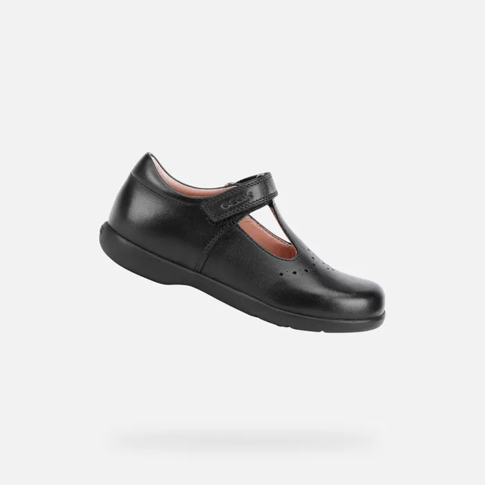 Geox Ballerinas NAIMARA Junior Girl039s Leather Ballerina Flats Online Black 8211 Kids