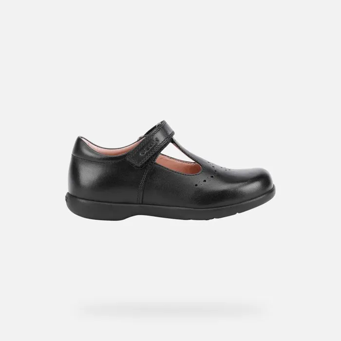Geox Ballerinas NAIMARA Junior Girl039s Leather Ballerina Flats Online Black 8211 Kids