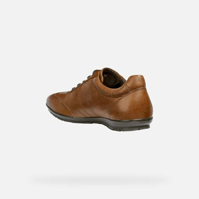Geox Casual Shoes SYMBOL Men039s Browncotto Leather Shoes Geox Brown Cotto 8211 Man