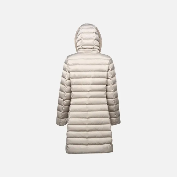 Geox Down Jackets BETTANIE WOMAN String Fulllength Quilted Coat String 8211 Woman