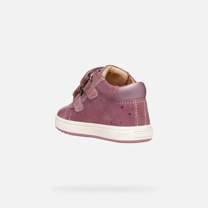 Geox First Steps BIGLIA BABY GIRL Dark Pink Sneakers With Straps Dark Pink 8211 Kids