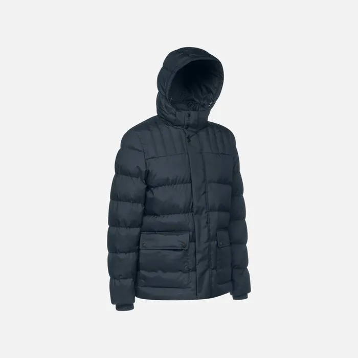 Geox Jackets SANDFORD MAN Sky CaptainDress Blues Quilted Jacket Sky Captaindress Blues 8211 Man