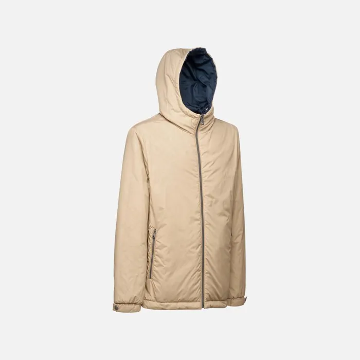 Geox Jackets SIRON MAN NougatSky Captain Reversible Jacket Nougatsky Captain 8211 Man
