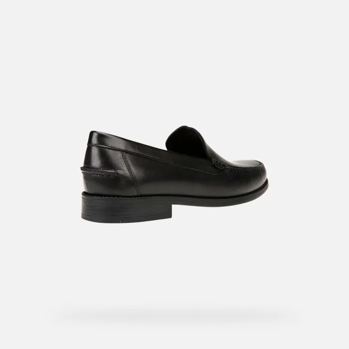 Geox Loafers NEW DAMON A Leather Loafers Black Man Geox Black 8211 Man