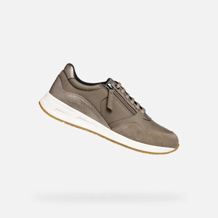 Geox Sneakers BULMYA WOMAN Dove GreyTaupe Low Top Sneakers Dove Greytaupe 8211 Woman