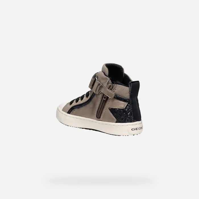 Geox Sneakers KALISPERA GIRL Dark BeigeBlack High Top Sneakers Dark Beigeblack 8211 Kids
