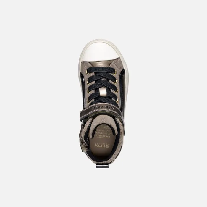 Geox Sneakers KALISPERA GIRL Dark BeigeBlack High Top Sneakers Dark Beigeblack 8211 Kids