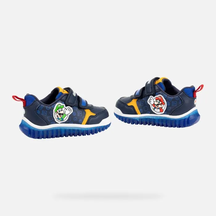 Geox Sneakers LIGHTYLOO BABY NavyRoyal Nintendo 8211 Supermario Navyroyal 8211 Kids