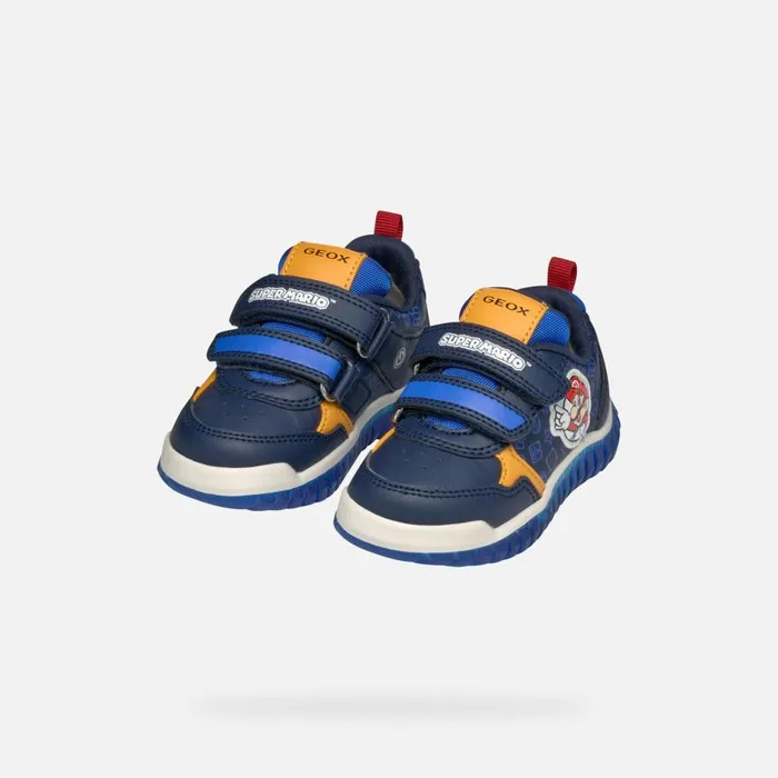Geox Sneakers LIGHTYLOO BABY NavyRoyal Nintendo 8211 Supermario Navyroyal 8211 Kids