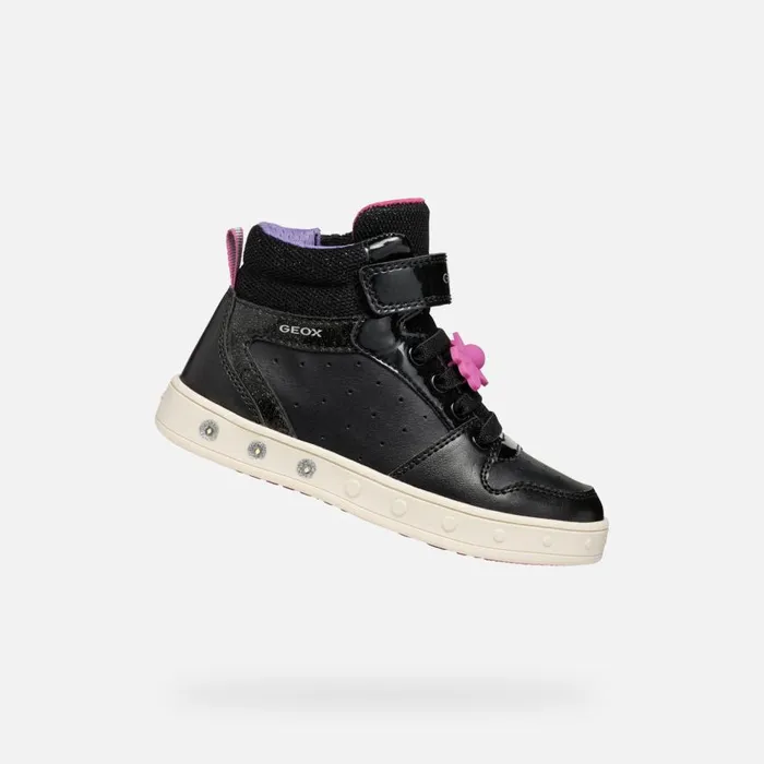 Geox Sneakers SKYLIN GIRL BlackFuchsia High Top Sneakers Blackfuchsia 8211 Kids
