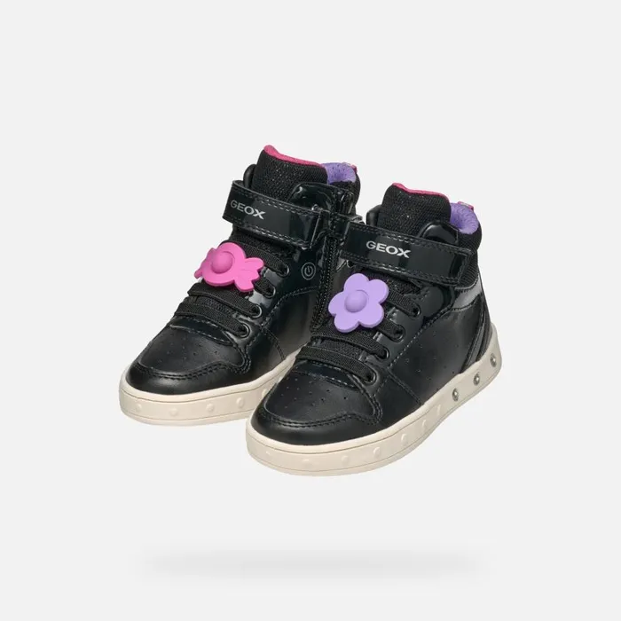 Geox Sneakers SKYLIN GIRL BlackFuchsia High Top Sneakers Blackfuchsia 8211 Kids