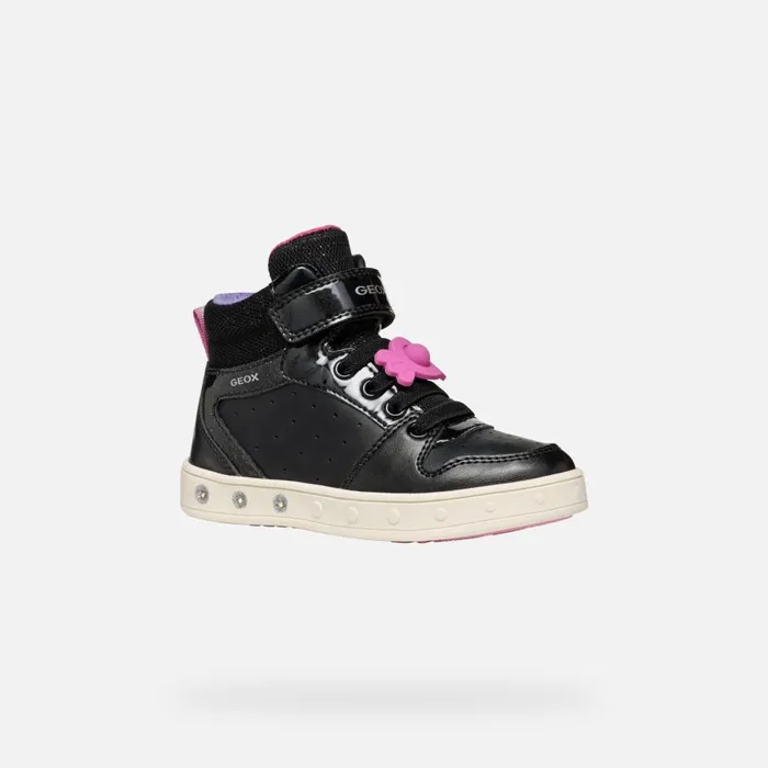 Geox Sneakers SKYLIN GIRL BlackFuchsia High Top Sneakers Blackfuchsia 8211 Kids
