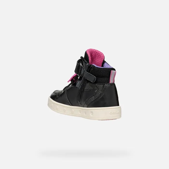 Geox Sneakers SKYLIN GIRL BlackFuchsia High Top Sneakers Blackfuchsia 8211 Kids
