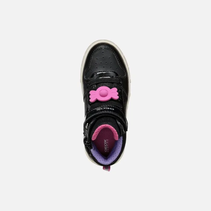 Geox Sneakers SKYLIN GIRL BlackFuchsia High Top Sneakers Blackfuchsia 8211 Kids