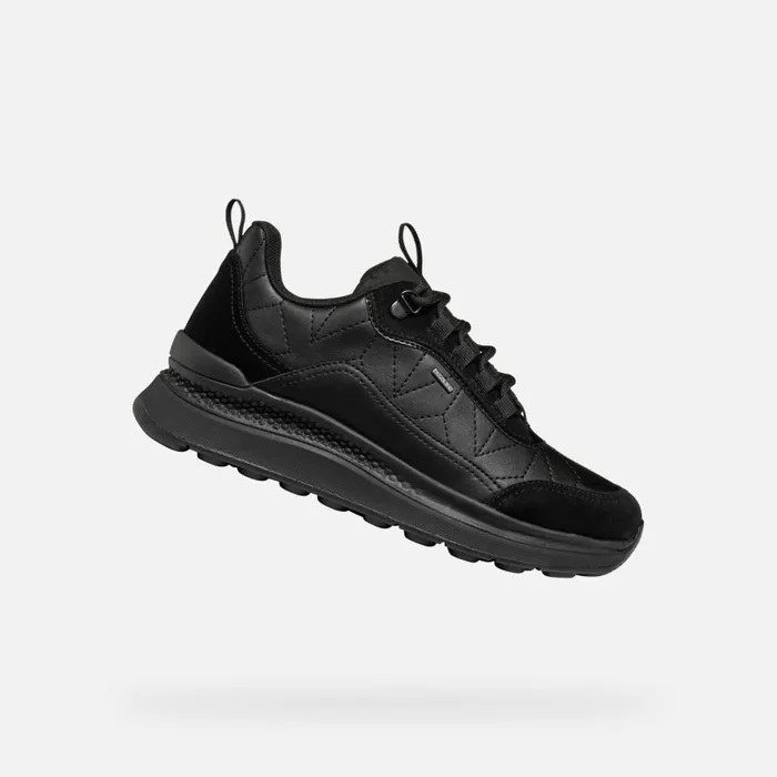 Geox Sneakers SPHERICA ACTIF X2 ABX WOMAN Black Waterproof Trainers Black 8211 Woman