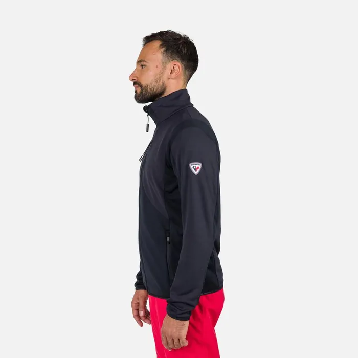 Herren Sweatshirts Und Pullover Rossignol Herrenfleecejacke Mit Durchgehendem Reiverschluss Diretta Black200