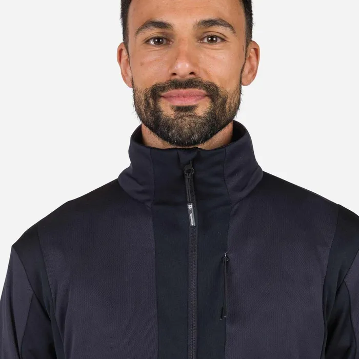 Herren Sweatshirts Und Pullover Rossignol Herrenfleecejacke Mit Durchgehendem Reiverschluss Diretta Black200