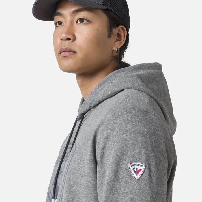 Herren Sweatshirts Und Pullover Rossignol Herrensweatshirt Mit Kapuze Und Logo Heathergrey280