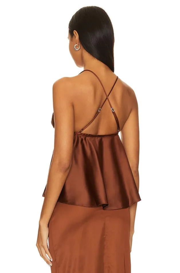 Ivy Top Chocolate Brown Women Lovers and Friends Tops