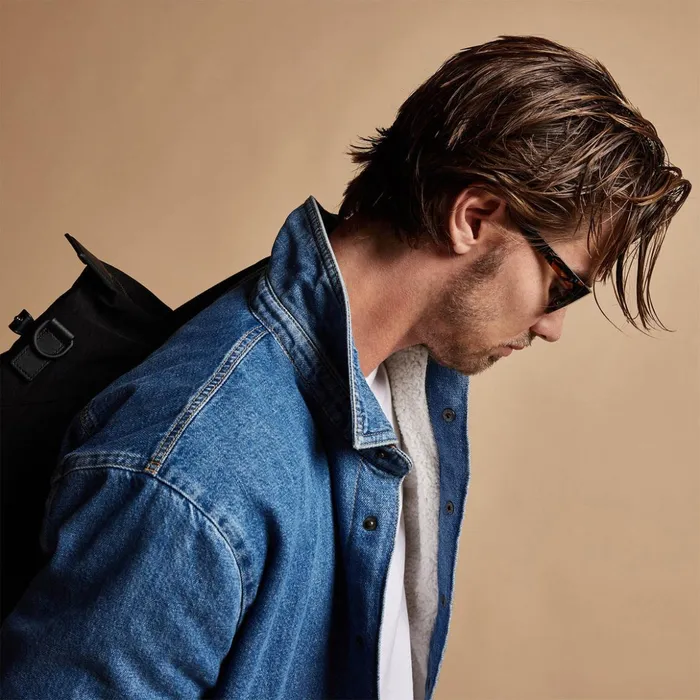 James Perse JacketsOuterwear Denim Sherpa Jacket Indigo 8211 Men