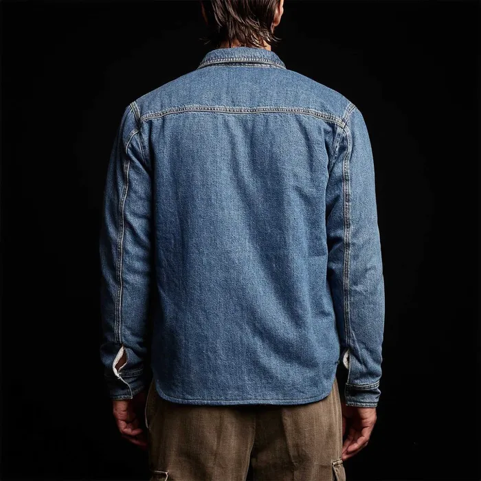 James Perse JacketsOuterwear Denim Sherpa Jacket Indigo 8211 Men