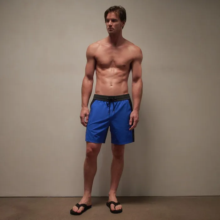 James Perse Shorts Stretch Rip Stop Sport Short Baltic Blueblackcarbon 8211 Men