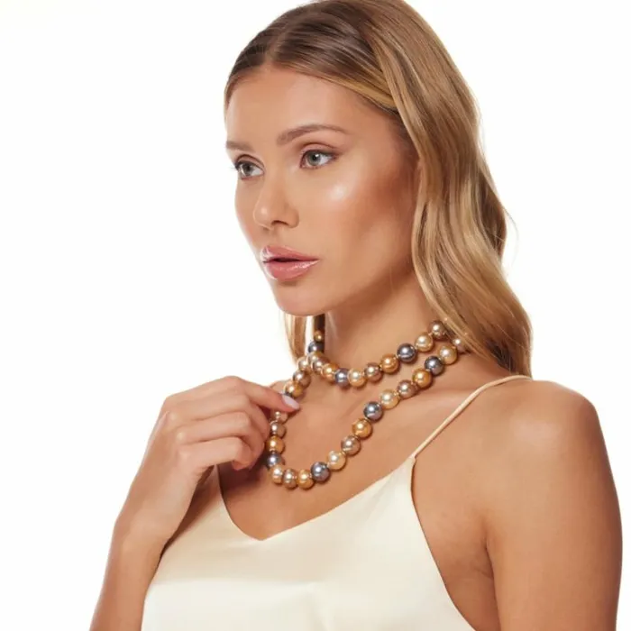 Kenneth Jay Lane Natural Necklaces Women Multicolored Pearls Necklace Kenneth Jay Lane Natural Necklaces Women Multicolored Pearls Necklace