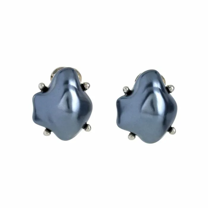 Kenneth Jay Lane Pearl Earrings Women Baroque Pearl Clip Earrings