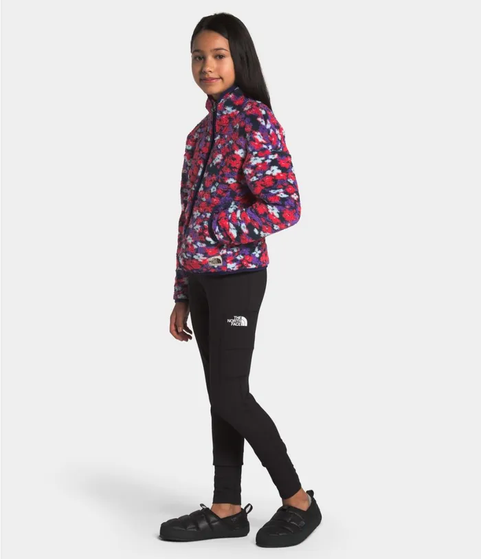 Kids Campshire Cardigan Paradise Pink Wildflower Print The North Face Fleece