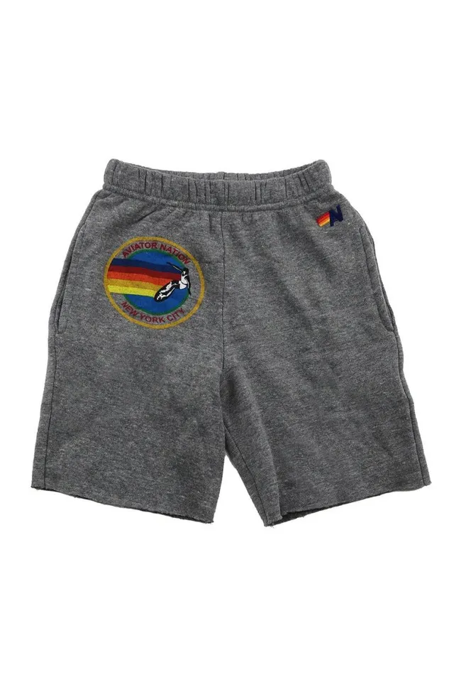 Kids Shorts Aviator Nation New York City Sweatshorts 8211 Heather Grey