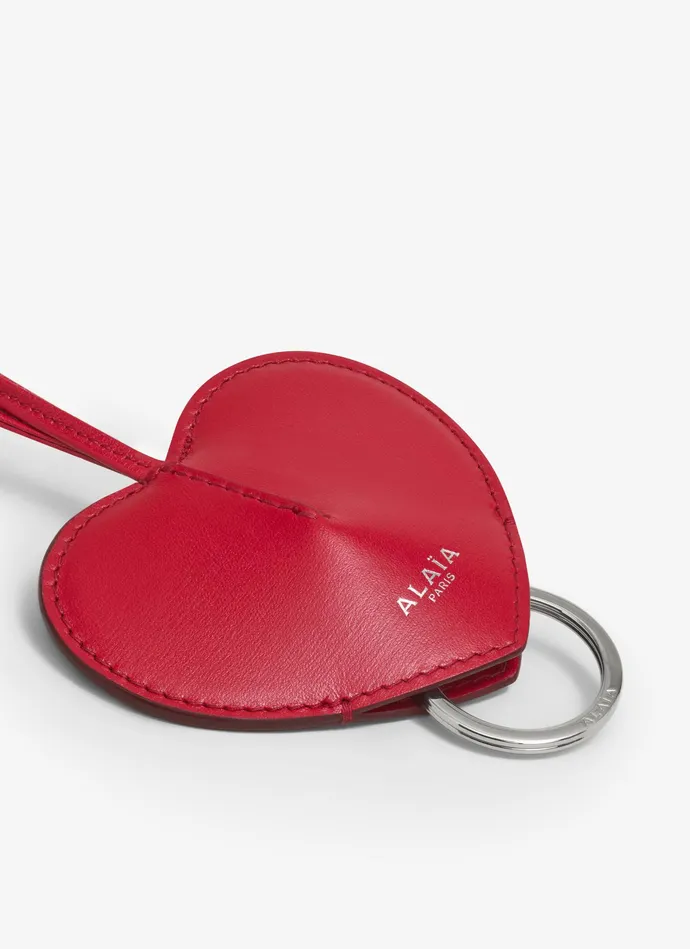 Lacquer Red LE CUR BELL KEY HOLDER IN CALFSKIN Women Alaa Small Leather Goods