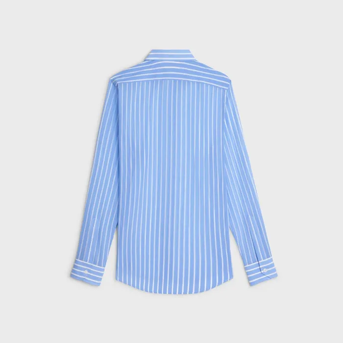 Loose Shirt In Striped Cotton Cielblanc Men CELINE SHIRTS