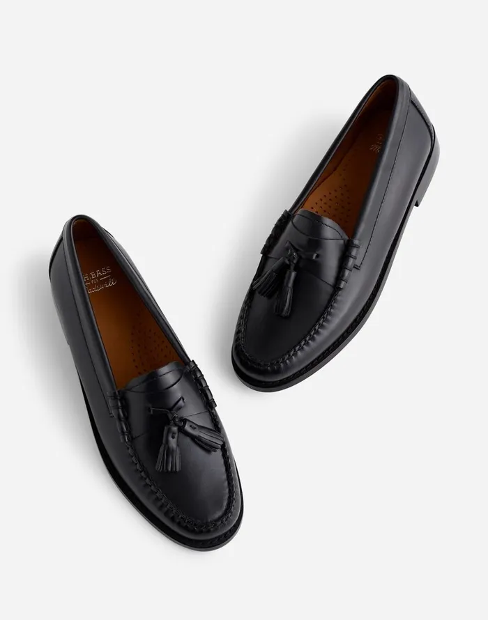 Madewell GHBASS Layla Weejuns Loafers In Leather Black Women Flats and Loafers