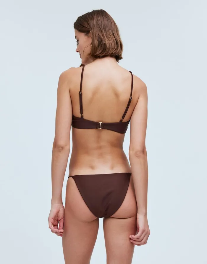 Madewell Jade Swim Bare Minimum Bikini Bottom Mocha Women Swim