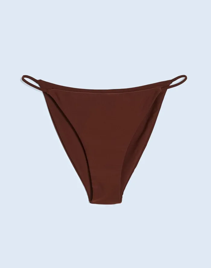 Madewell Jade Swim Bare Minimum Bikini Bottom Mocha Women Swim