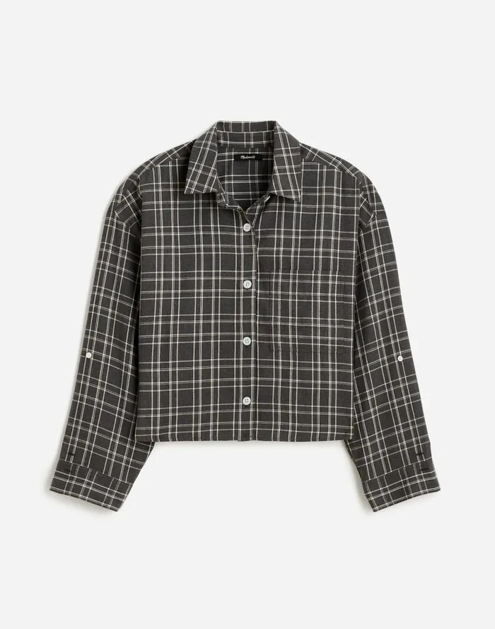 Madewell StraightHem Shirt Hthr Medium Grey Women Tops and Shirts