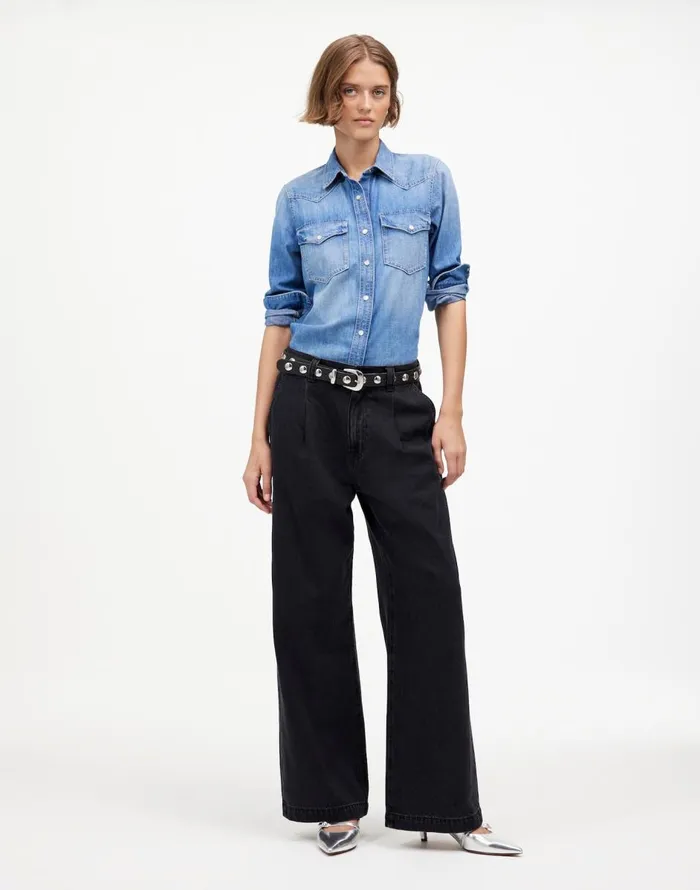 Madewell The Harlow WideLeg Jean Airy Denim Edition Hollenbeck Wash Women Jeans