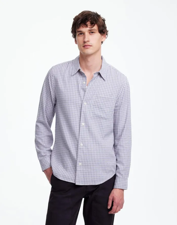 Madewell The Perfect Shirt In Softdrape Twill Holiday Tattersall Twill Men Shirts