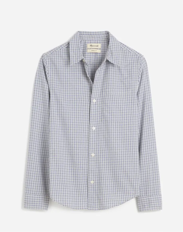 Madewell The Perfect Shirt In Softdrape Twill Holiday Tattersall Twill Men Shirts
