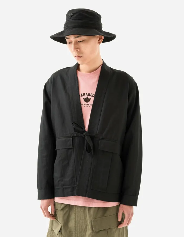 Maharishi Kimonos 6028 Hemp Cargo Hanten Jacket Black 8211 Men