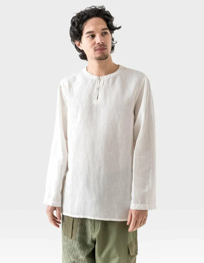 Maharishi Long Sleeve Shirts 6053 Maharishi Kurta Shirt White 8211 Men