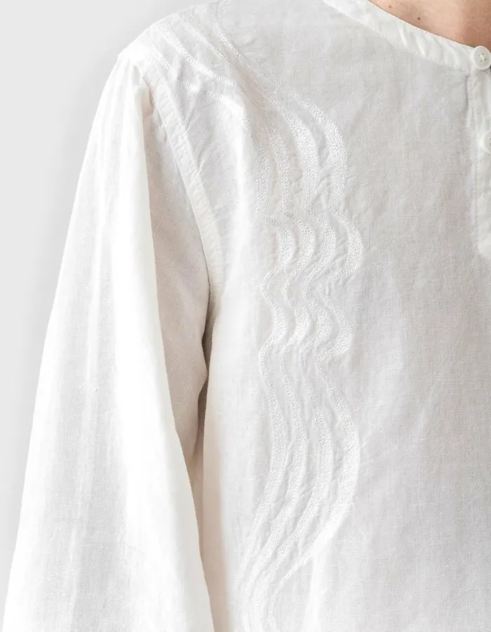 Maharishi Long Sleeve Shirts 6053 Maharishi Kurta Shirt White 8211 Men