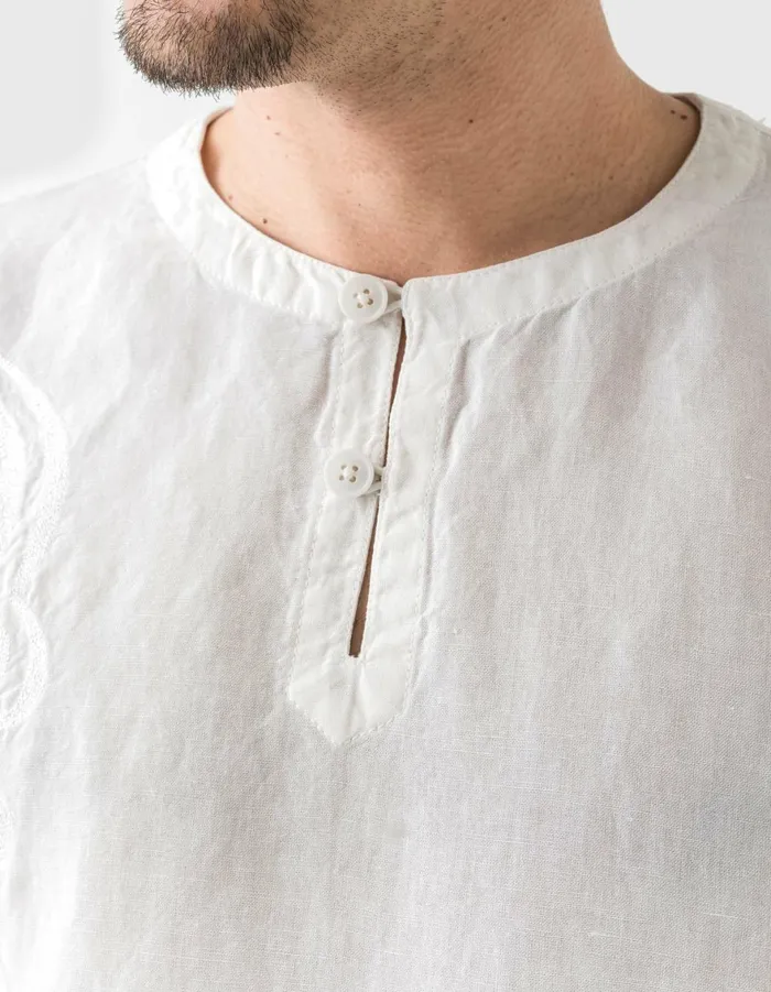 Maharishi Long Sleeve Shirts 6053 Maharishi Kurta Shirt White 8211 Men