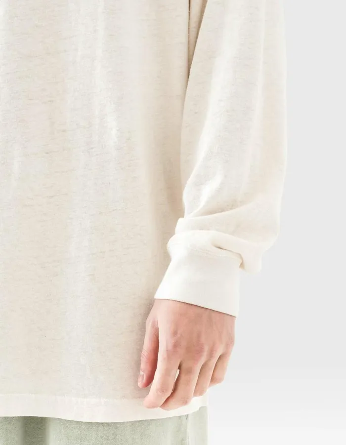 Maharishi Long Sleeve TShirts 6001 Monk Organic Hemp LS TShirt Ecru 8211 Men
